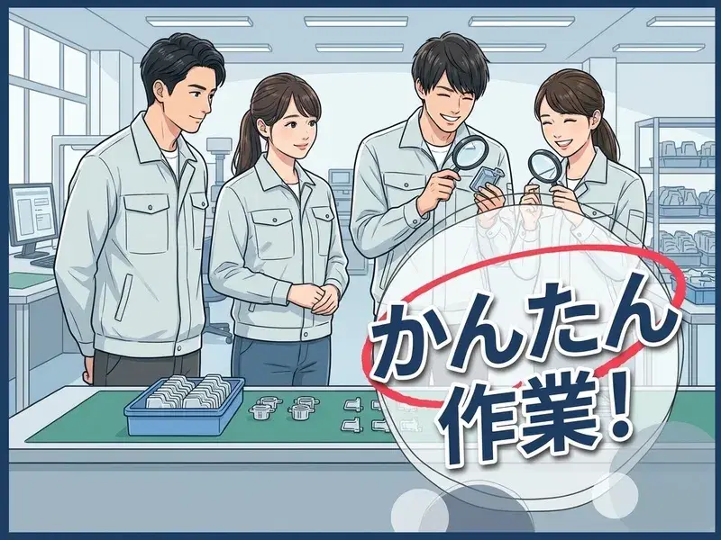 【日勤×軽作業】未経験歓迎◎20~50代の男女活躍中☆モクモク進めるプラスチック製品の検査!の画像