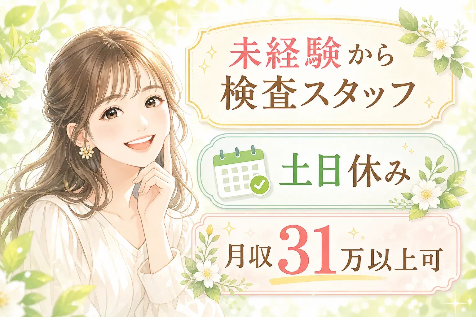 小型部品の検査スタッフの画像