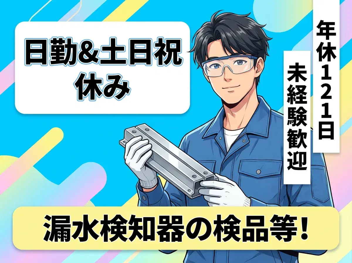 【日勤&土日祝休み♪】未経験歓迎☆漏水検知器の検品・梱包!人気のモクモク作業♪社宅完備☆の画像