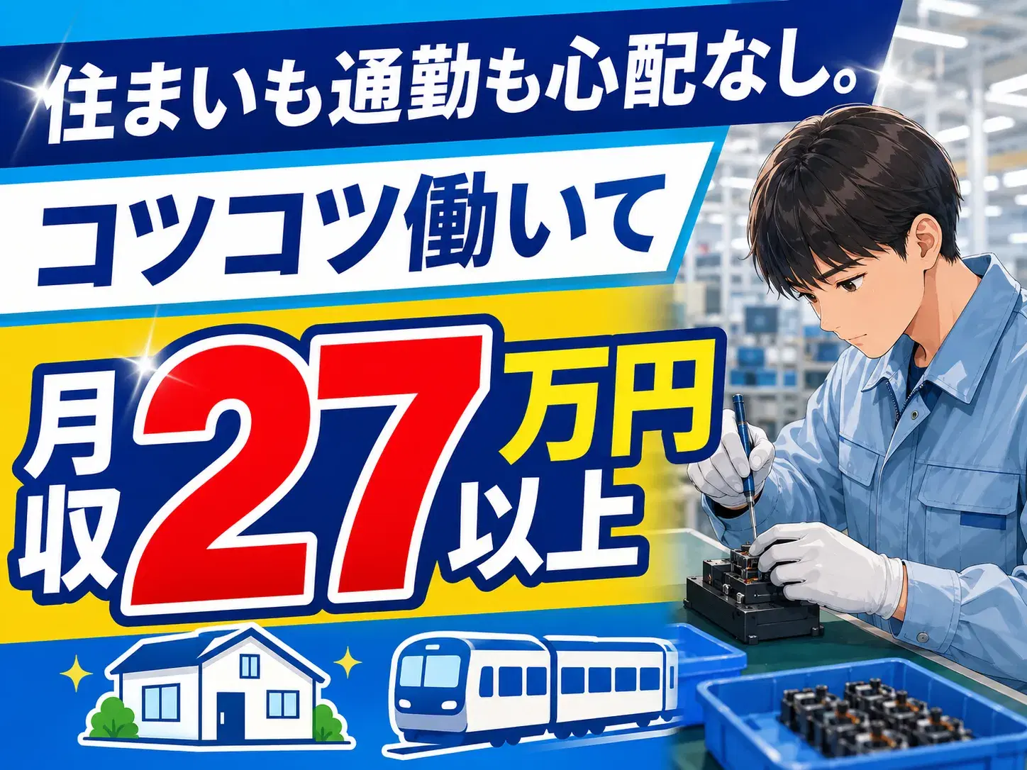 モーター部品の組立・加工スタッフ／2交替／無料送迎ありの画像