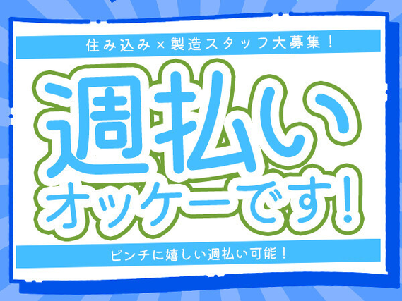 ＼自動車用シートの骨組みの製造／ 
寮費無料の寮完備！未経験歓迎★
土日休みのお仕事です！マイカー通勤もOK♪の詳細画像